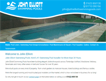 Tablet Screenshot of johnelliottswimmingpools.com